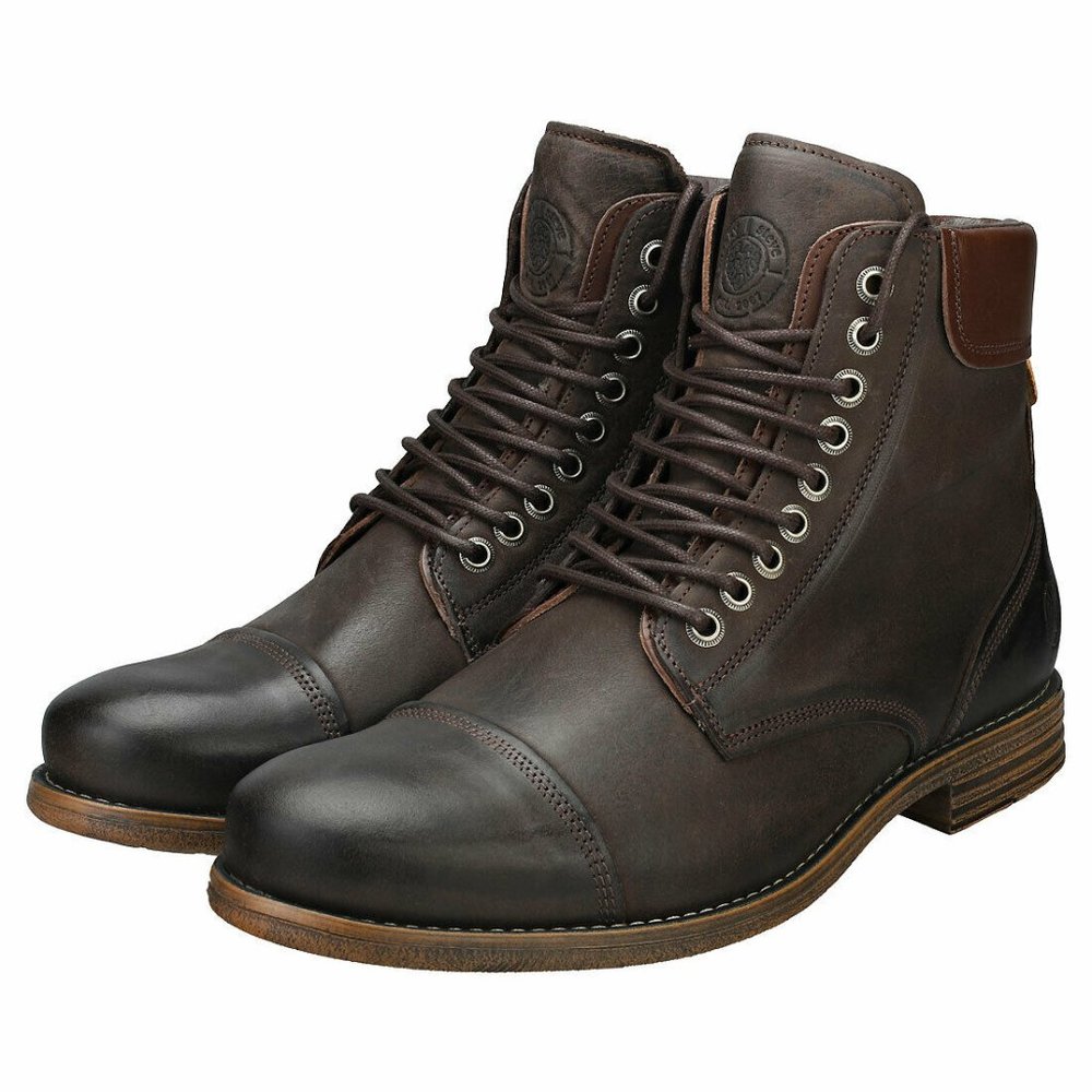 Sneaky Steve Leather Boots - Doverlake Brown